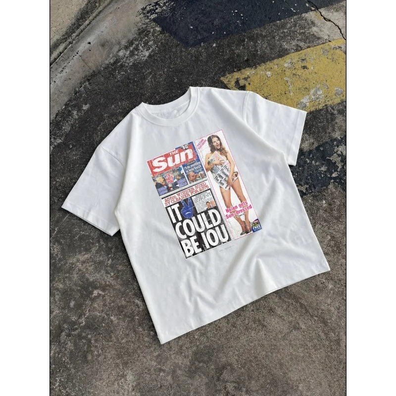 Women'S Fashion Magazines - Female Vintage Newspaper T‑Shirt Magazine Slogan