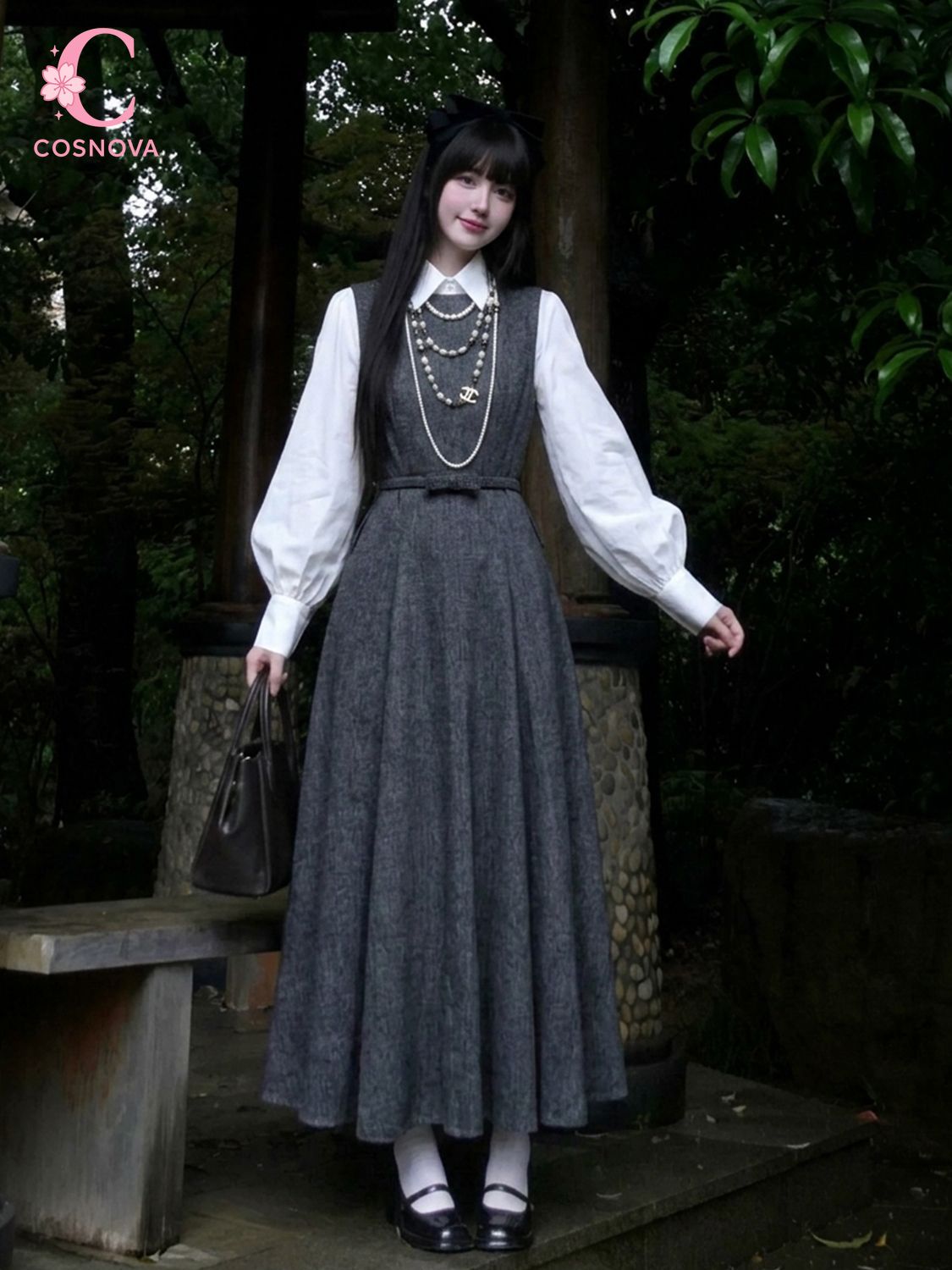 Ruched Dress Mini - Korean Hepburn Style 2 Piece Dress