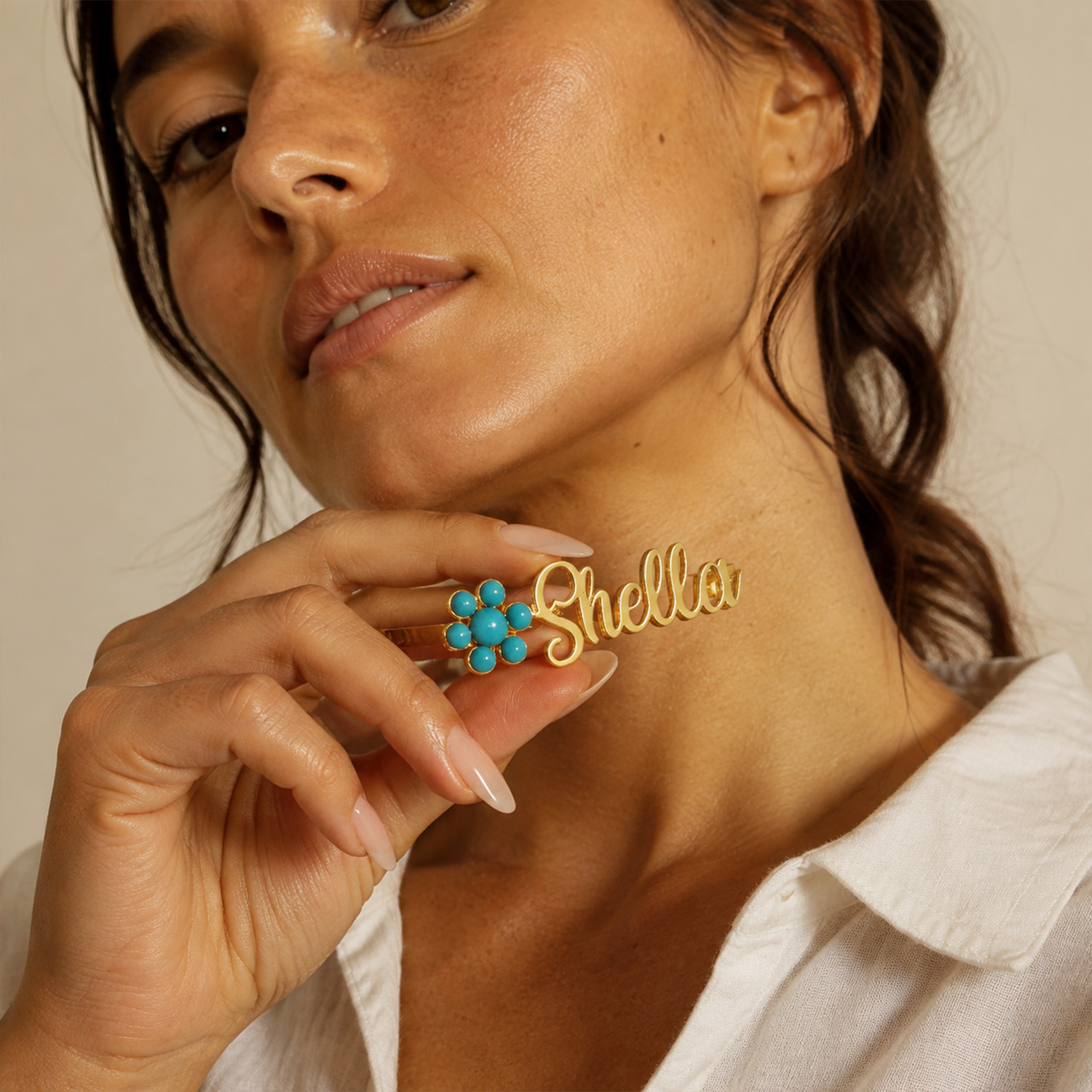 Women Fashion Dress Names - Custom Name Brooch Pin Personalized Cursive