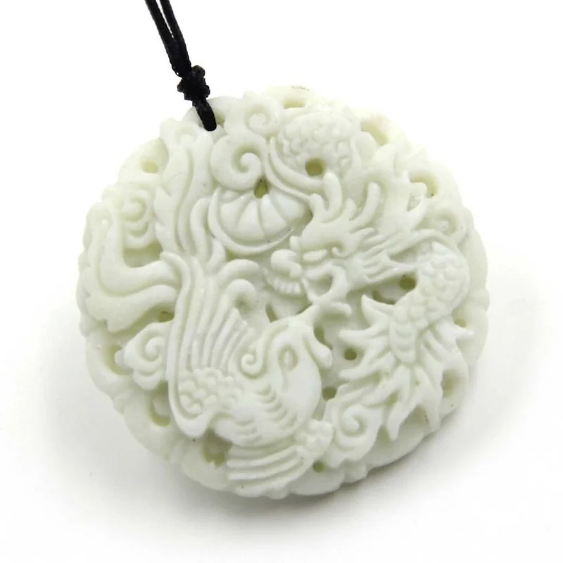 Natural White jade Dragon Phoe - огляд і ціна Women Fashion Drawing