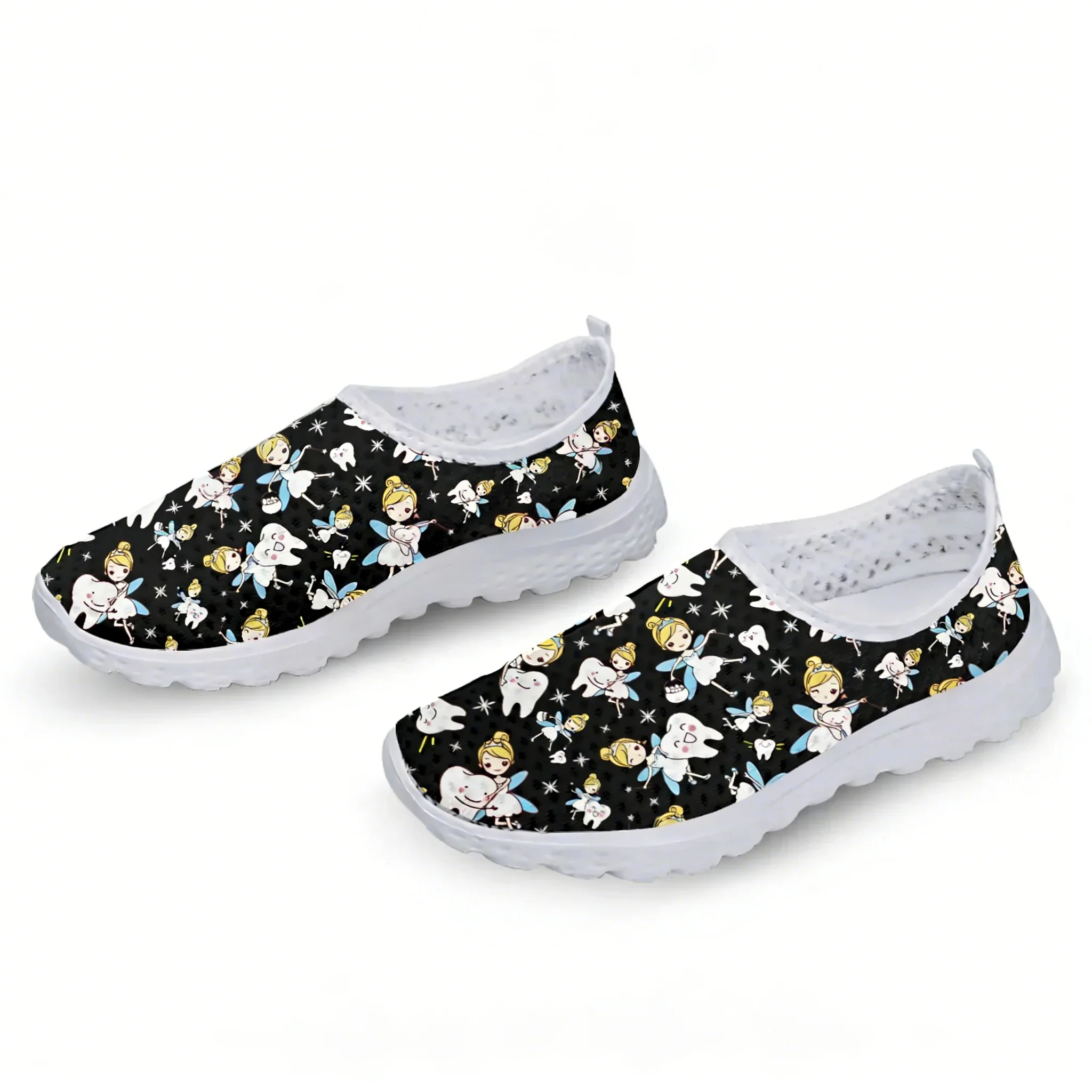 Cute Cartoon Nurse Elf/Teeth M - огляд і ціна Women'S Fashion Tennis Shoes