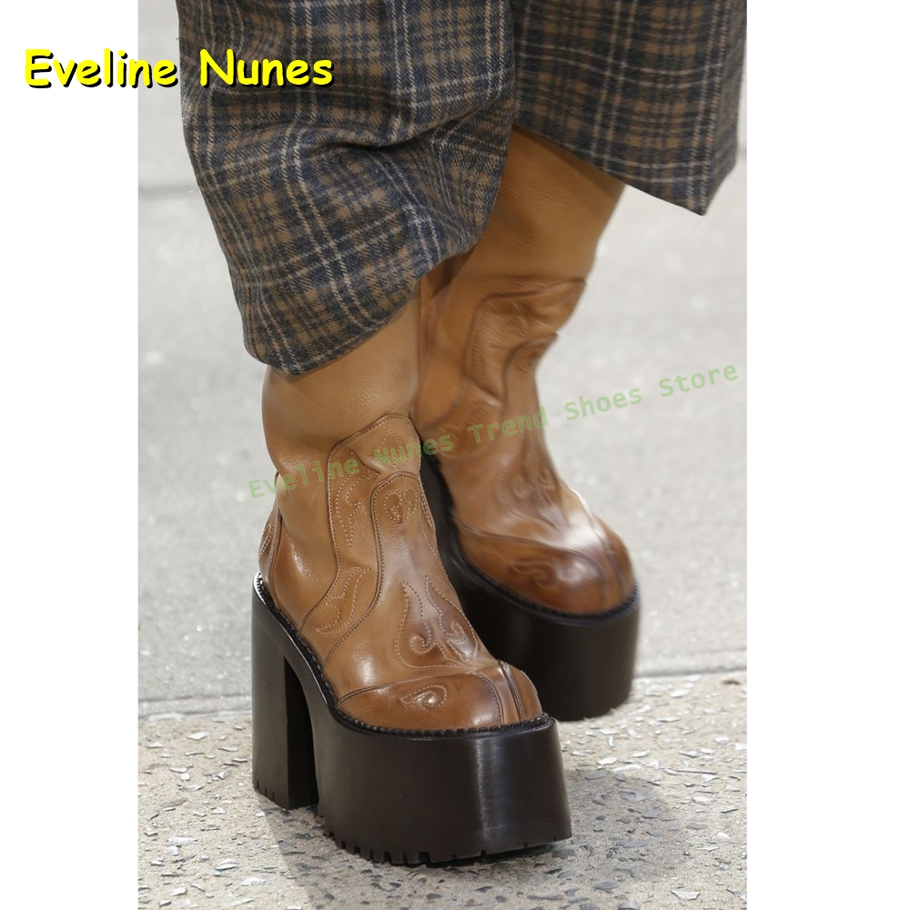 Embroidery Platform Knee High  - огляд і ціна Women'S Fashion Trends Autumn 2025